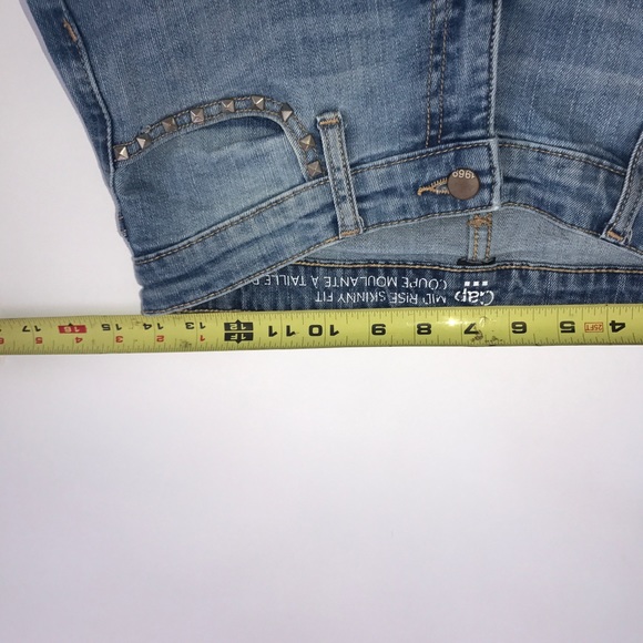 Gap Skinny Studded Jeans 3/4 x 28 0247 - Picture 4 of 5